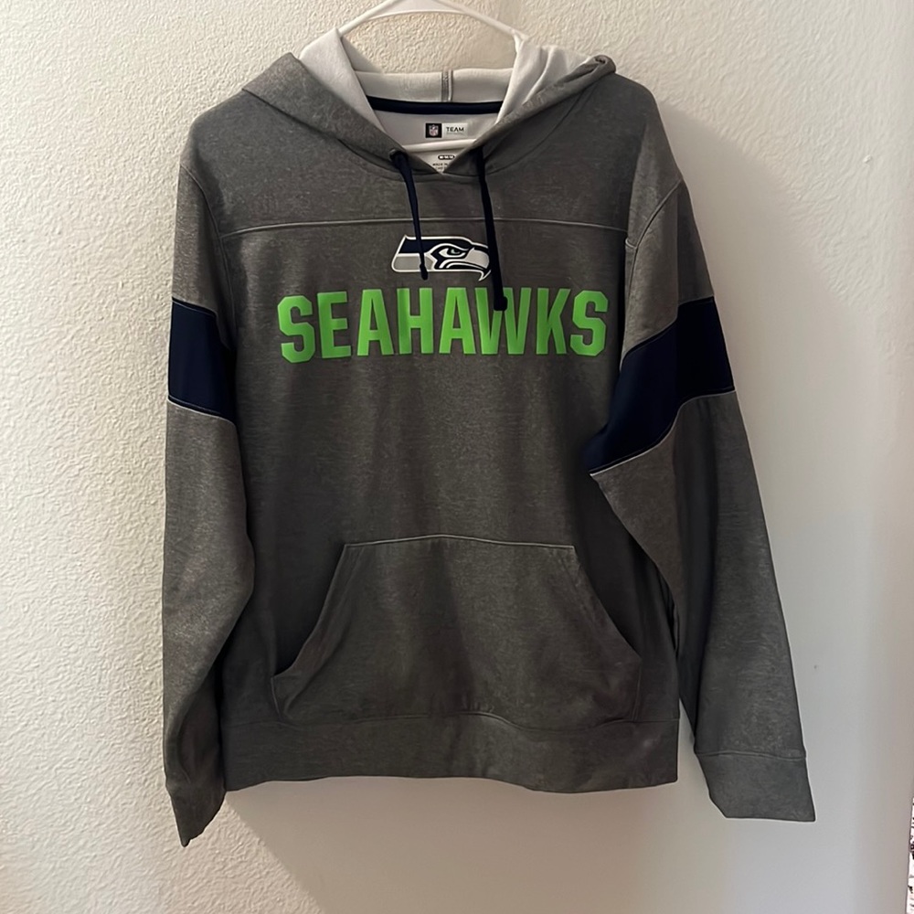 Grey and blue Seahawks hoodie